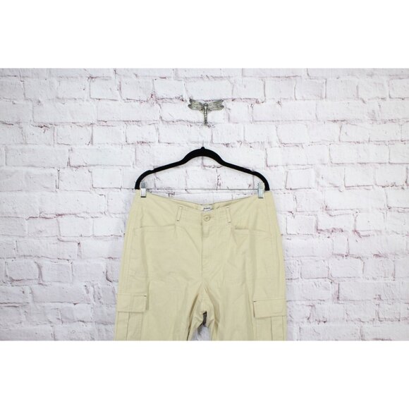 LL Bean Stretch Canvas Cargo Pants Mid Rise Straight Leg Boulder Size 12 - Picture 2 of 11